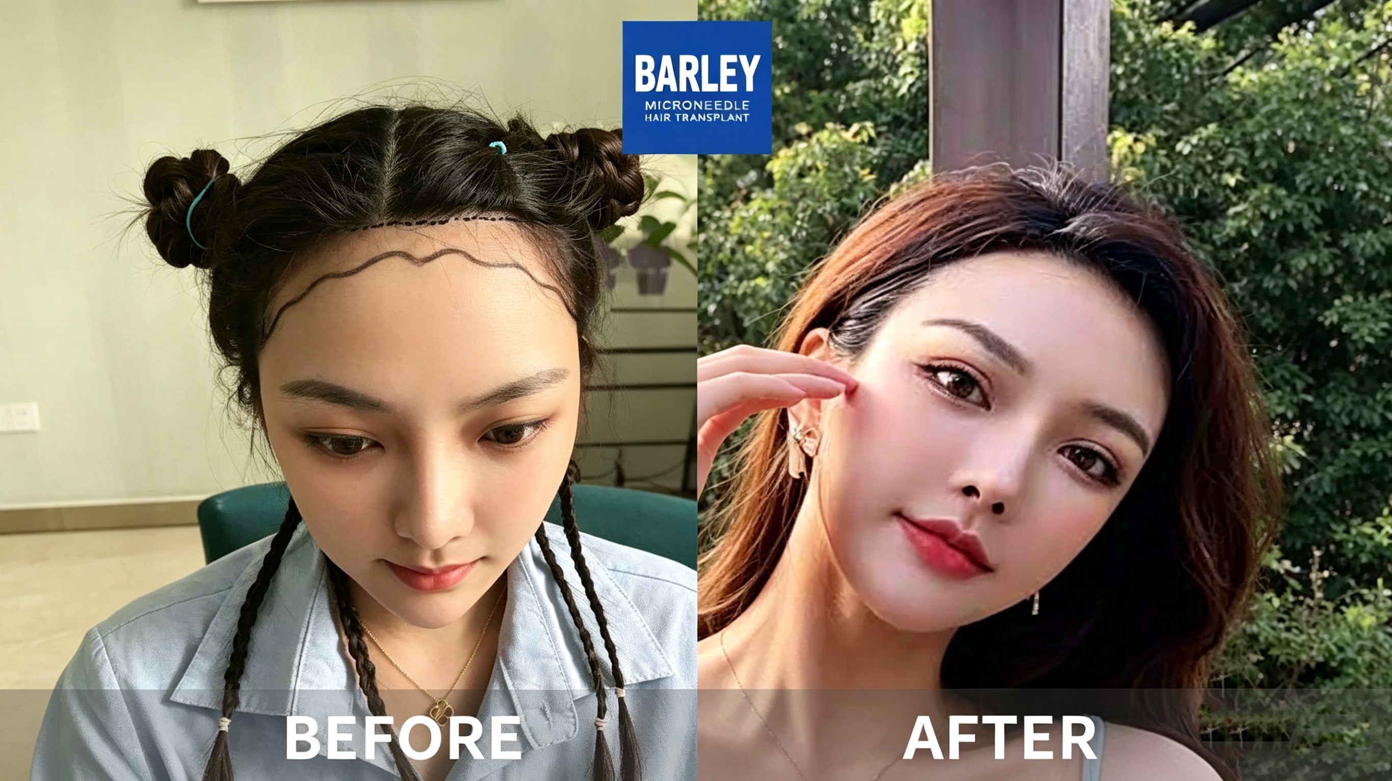 Natural permanent hair transplant results